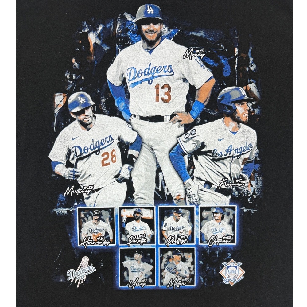 Cisco Pretty Boy Los Angeles Dodgers Graphic T-Shirt Mens Large Black MLB LA Tee - Picture 6 of 9